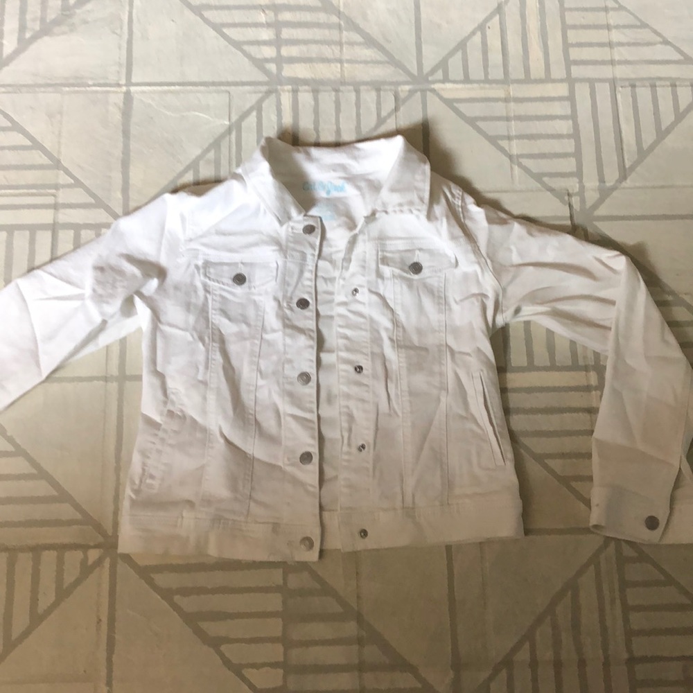 Girls White jean jacket